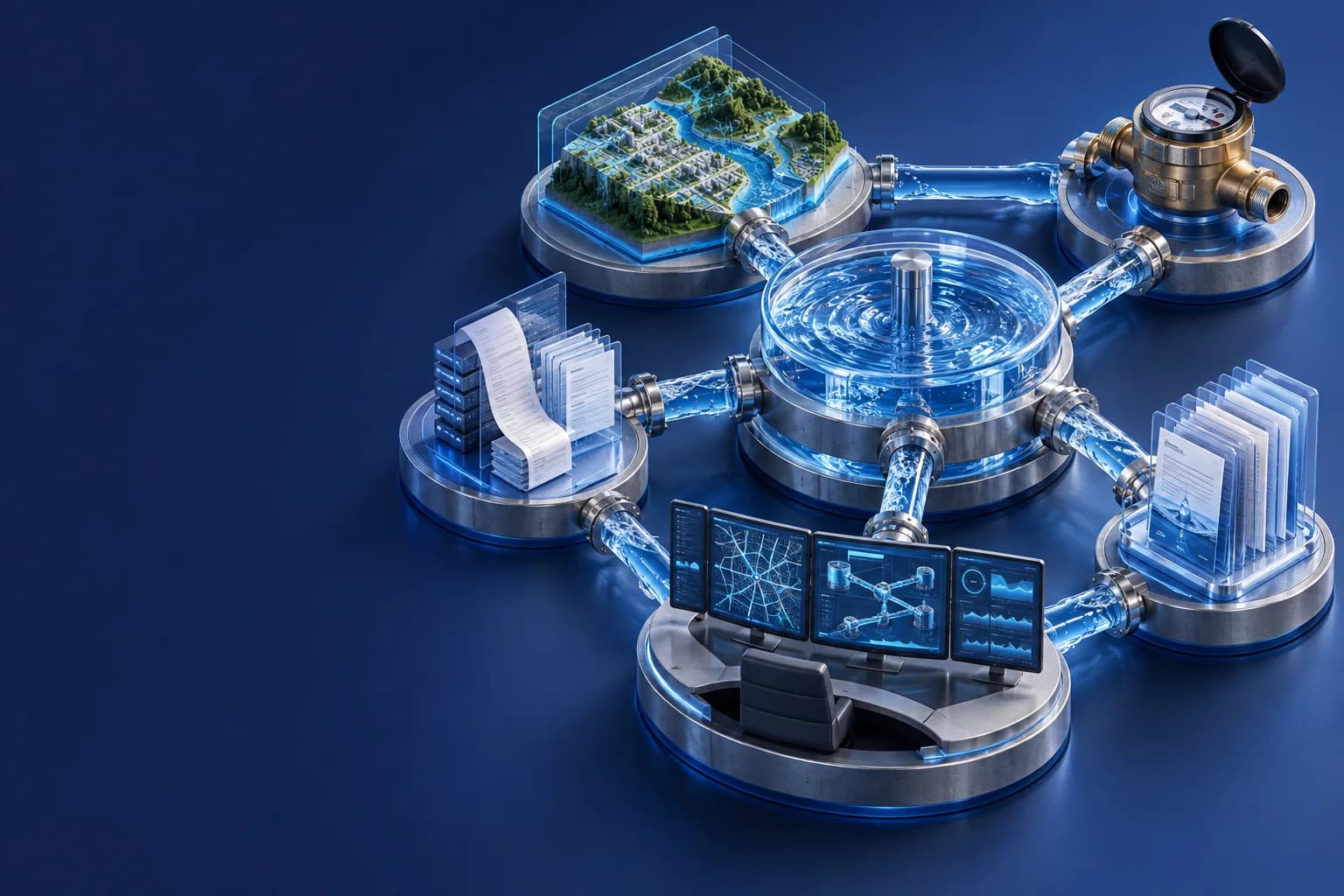 Water utility technology ecosystem